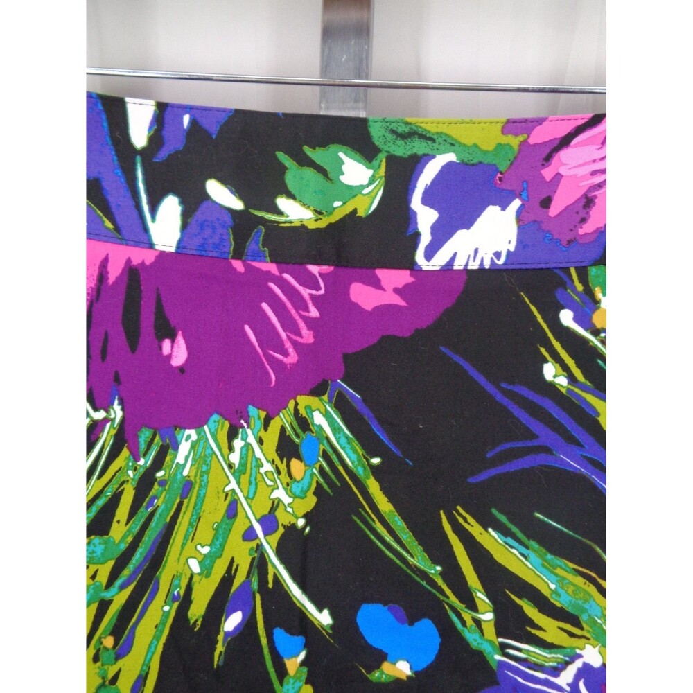 Lane Bryant Floral Skirt Plus Size 22 Black Pink Purple New - Picture 3 of 10
